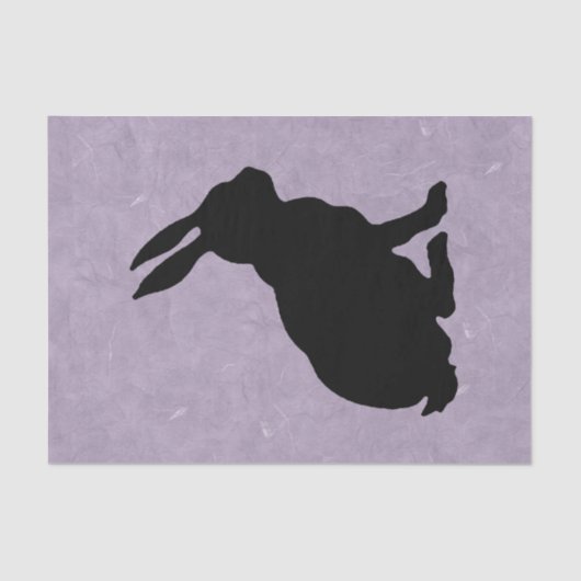 Black Rabbit Silhouette Easter Bunny Tissuepapier (Voorkant)