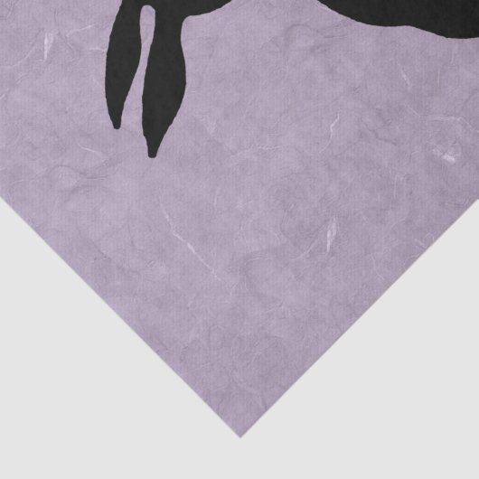 Black Rabbit Silhouette Easter Bunny Tissuepapier (Detail)