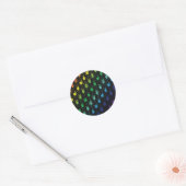 Black Rainbow Fantasy Dragon Dot Pattern Ronde Sticker (Envelop)