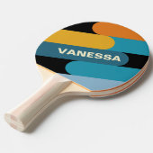 Black Rainbow Fusion with Name Tafeltennisbatje (Voorkant Gekanteld)