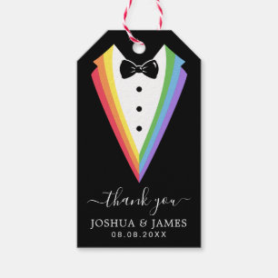 Black Rainbow Gepersonaliseerde Groomsmen Gay Prid Cadeaulabel