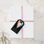 Black Rainbow Gepersonaliseerde Groomsmen Gay Prid Cadeaulabel (Met Touw)