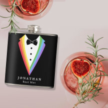 Black Rainbow Gepersonaliseerde Groomsmen Gay Prid