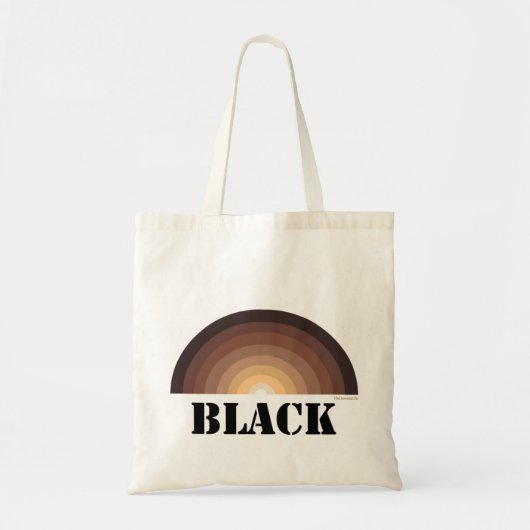 BLACK RAINBOW herbruikbare canvas tas (Voorkant)