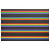 Black Rainbow Stripe Pattern Stof (Fat Quarter)