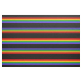 Black Rainbow Stripe Pattern Stof