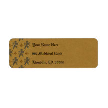 Black Rampant Lions and Fleur de Lis