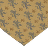 Black Rampant Medieval Lions Fleurs Korte Tafelloper (Hoek)