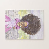 Black Rapunzel Princess Afro puzzle Legpuzzel (Horizontaal)