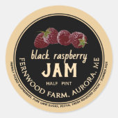 Black Raspberry Jam Classic Round Sticker (Voorkant)