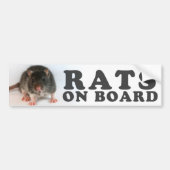 (Black) Rats on board Bumpersticker (Voorkant)