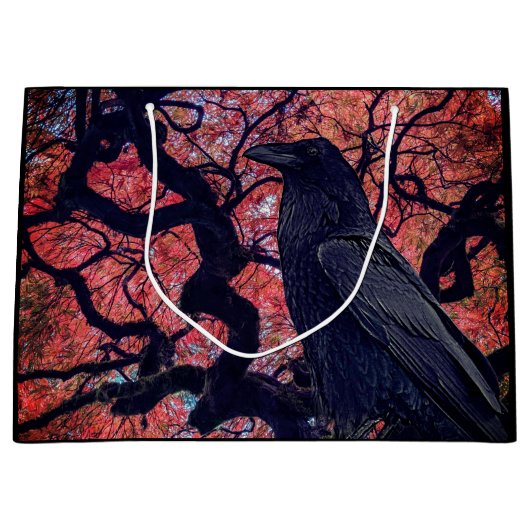 Black Raven and Gnarly Japanese Maple Groot Cadeauzakje (Voorkant)