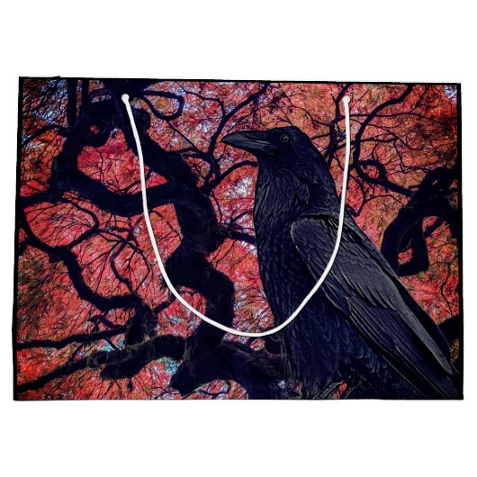 Black Raven and Gnarly Japanese Maple Groot Cadeauzakje (Achterkant)