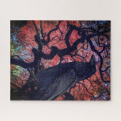 Black Raven and Gnarly Japanese Maple Legpuzzel (Horizontaal)