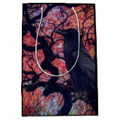 Black Raven and Gnarly Japanese Maple Medium Cadeauzakje (Voorkant)