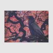 Black Raven and Gnarly Japanese Maple Tissuepapier (Voorkant)
