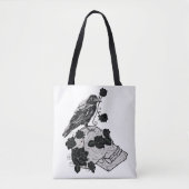 Black Raven and Skull Bag - Rozen Tote Bag (Voorkant)