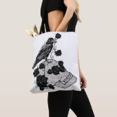 Black Raven and Skull Bag - Rozen Tote Bag (Dichtbij)