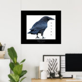 BLACK RAVEN Art Poster (Thuiskantoor)