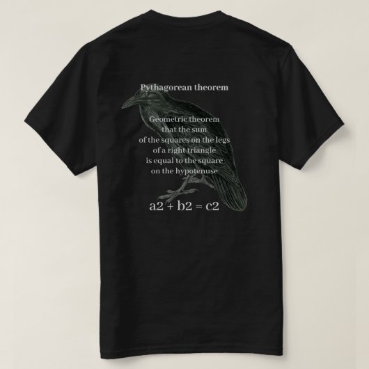Black Raven Basic Donker T-shirt (Design achterkant)