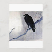 Black Raven Bird Briefkaart (Voorkant)
