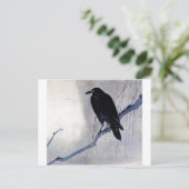 Black Raven Bird Briefkaart (Staand voorkant)