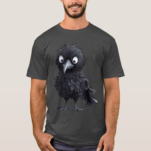 Black Raven Bird Graphic voor Gotische Kinder Vrou T-shirt (Voorkant)