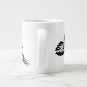Black Raven Bird Soaring in Flight Swooping Art Grote Koffiekop (Achterkant)