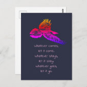 Black Raven Bird Soaring Inspirerend Quote Briefkaart (Voorkant / Achterkant)