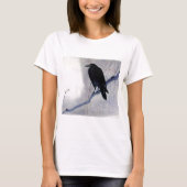Black Raven Bird T-shirt (Voorkant)