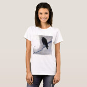 Black Raven Bird T-shirt (Voorkant volledig)