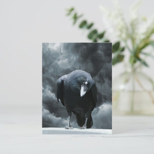 Black Raven Briefkaart (Staand voorkant)