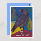 Black Raven Collage Card Briefkaart (Voorkant / Achterkant)