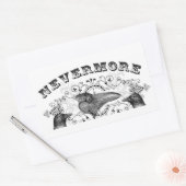 Black Raven Corvid Nooit meer Rechthoekige Sticker (Envelop)