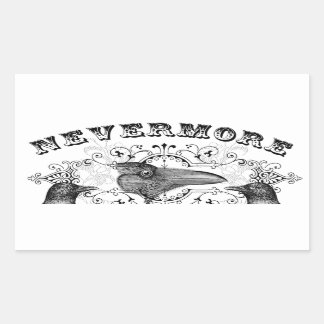 Black Raven Corvid Nooit meer Rechthoekige Sticker