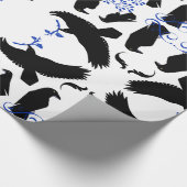 Black Raven Crow Myth Birds Viking Trickster Pagan Cadeaupapier (Hoek)