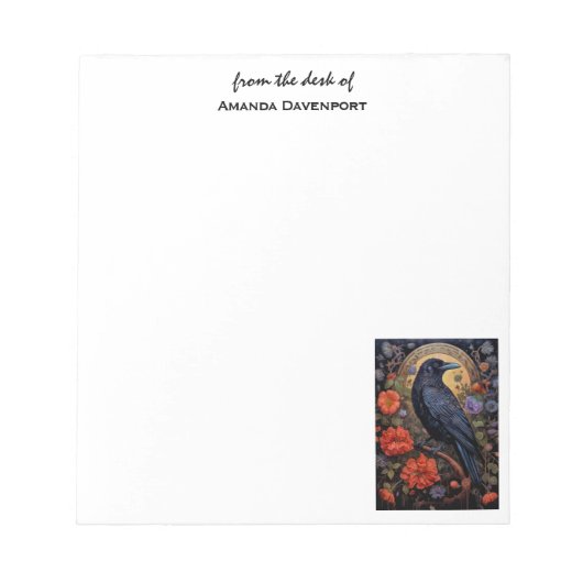 Black Raven Dark Gothic Notitieblok (Voorkant)