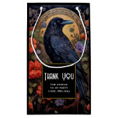Black Raven Dark Gothic Party Dank u Klein Cadeauzakje (Achterkant)