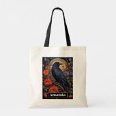 Black Raven Dark Gothic Tote Bag (Achterkant)