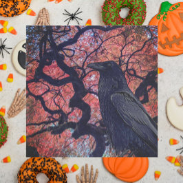 Black Raven en Gnarly Japanse esdoorn boom Servet