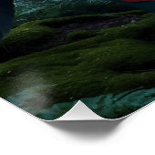 Black Raven en Totem Pole Wildlife Art Perfect Poster (Hoek)