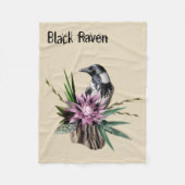 Black Raven Fleece Deken (Voorkant)