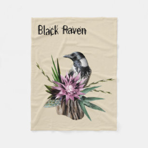 Black Raven Fleece Deken