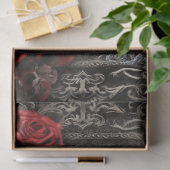 Black Raven Floral Tissuepapier (Geschenk)