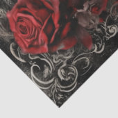 Black Raven Floral Tissuepapier (Detail)