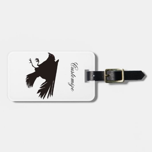 Black Raven Flying Thunder_Cove Bagagelabel (Voorkant horizontaal)