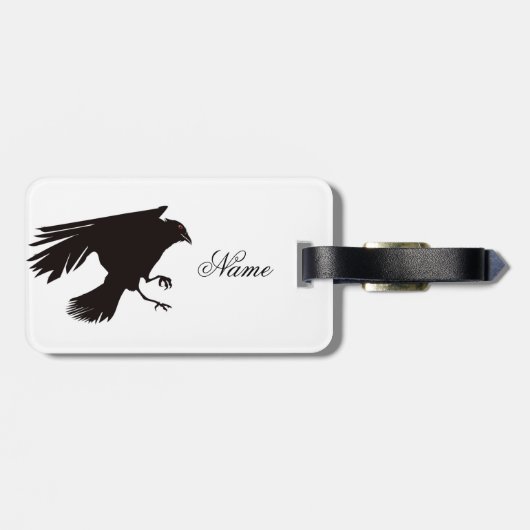 Black Raven Flying Thunder_Cove Bagagelabel (Achterkant horizontaal)