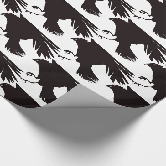 Black Raven Flying Thunder_Cove Cadeaupapier (Hoek)