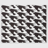 Black Raven Flying Thunder_Cove Cadeaupapier (Vlak)