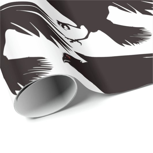 Black Raven Flying Thunder_Cove Cadeaupapier (Rol Hoek)